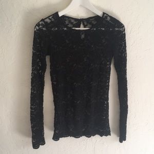 Forever 21 - Black long sleeves lace top